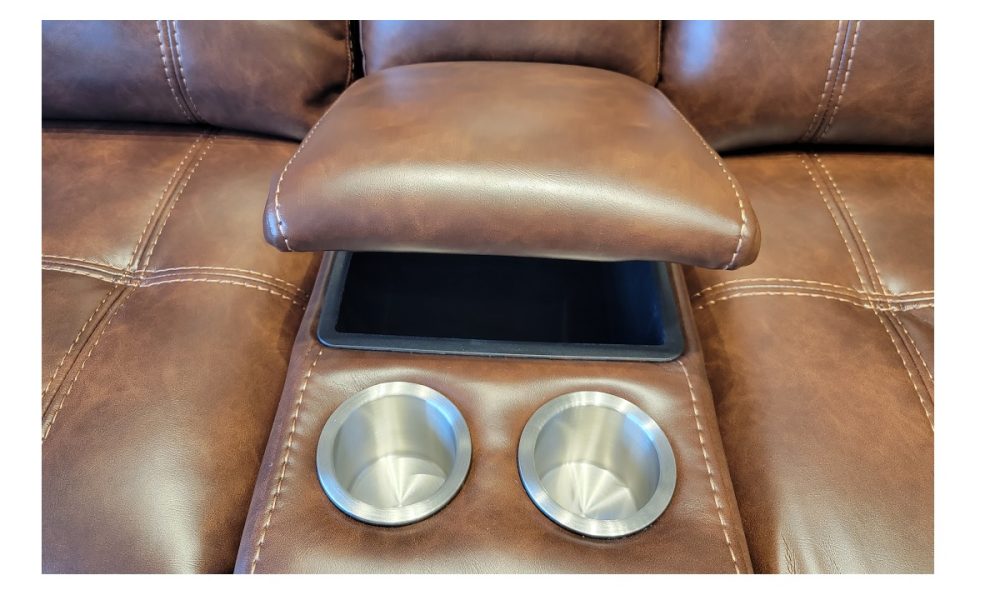 *Detroit Manual Reclining Loveseat - Pecan - Image 3