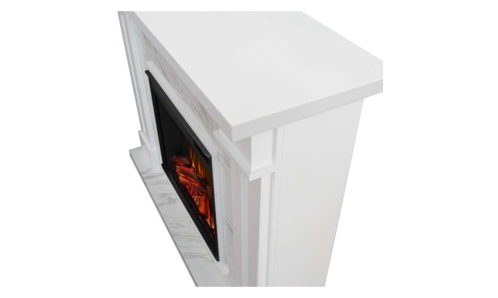 Kipling Mantel Fireplace - White Marble - Image 5