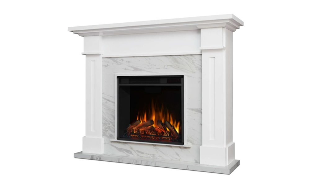 Kipling Mantel Fireplace - White Marble - Image 3