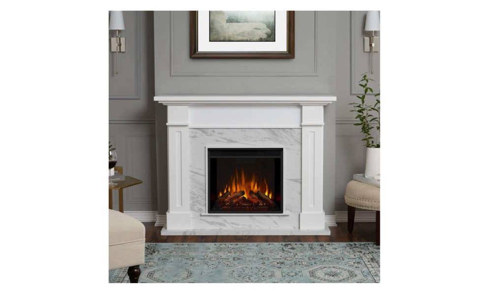 Kipling Mantel Fireplace - White Marble