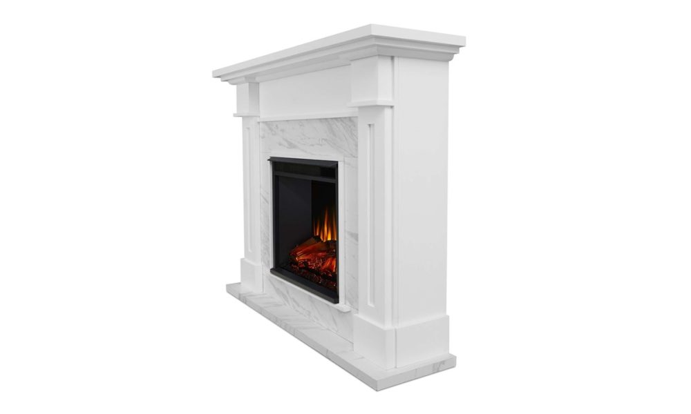 Kipling Mantel Fireplace - White Marble - Image 4