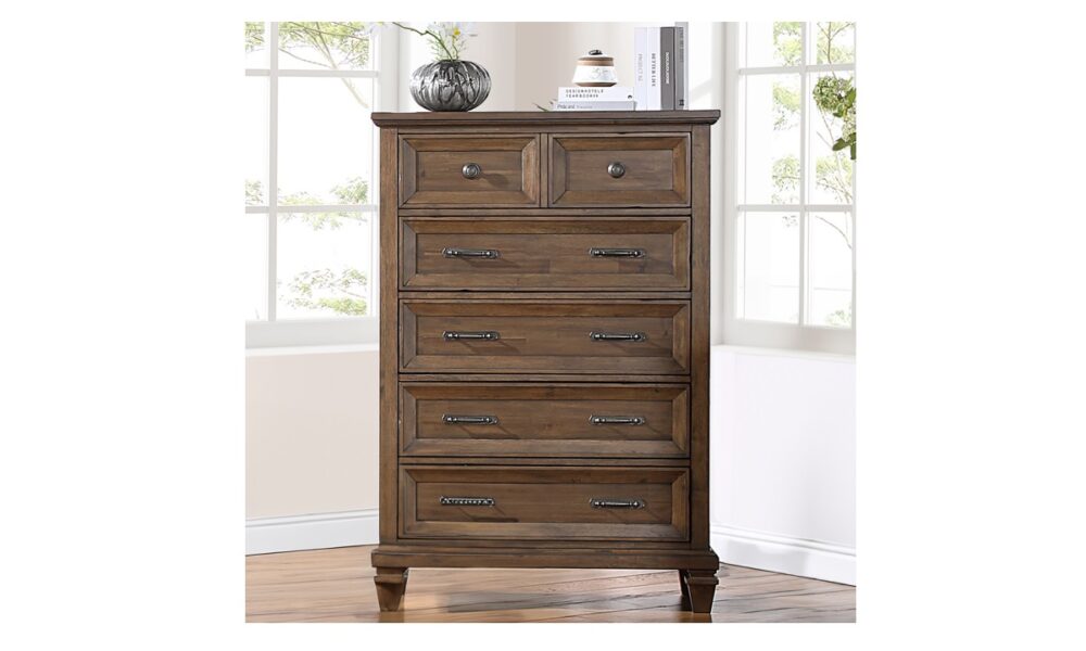 *6 Piece Mariana Bedroom Set - Vintage Mocha - Image 4
