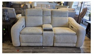 **Atlas Power Reclining Loveseat - Paris Silver (80621)