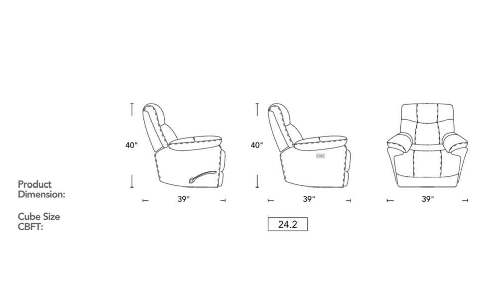 **Sandra Manual Swivel Recliner - Madrid Beach - Image 2