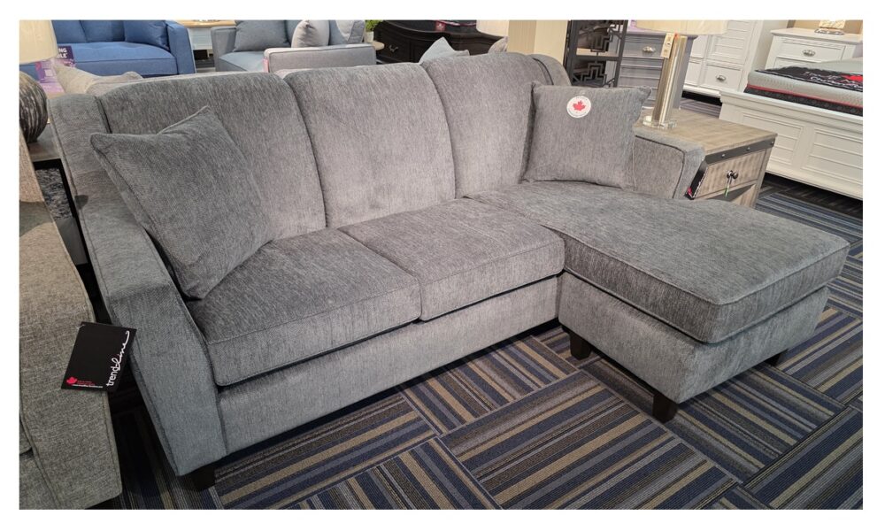 **Trendline 1439 Sofa/Chaise - Vance Charcoal