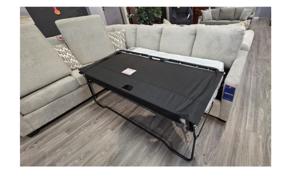 **Superstyle 7002 Sectional w/Queen Sofabed - Vance Graphite - Image 2