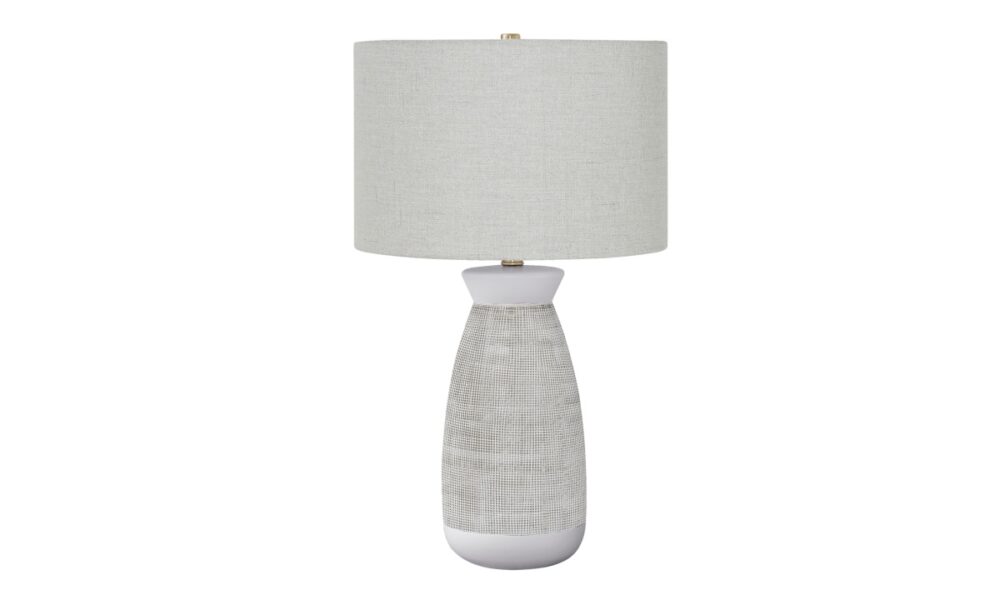 27" Grey Ceramic Table Lamp (I 9725) - Image 3