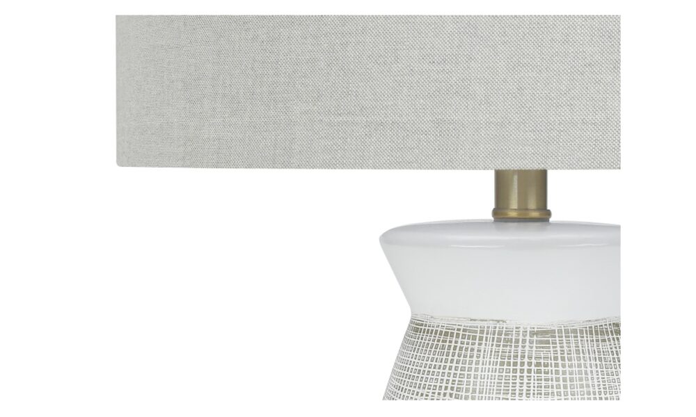 27" Grey Ceramic Table Lamp (I 9725) - Image 4