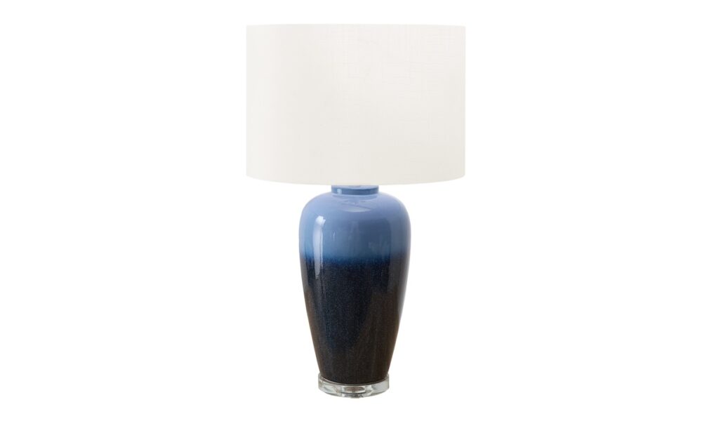 29" Blue Ceramic Table Lamp (I 9947) - Image 2