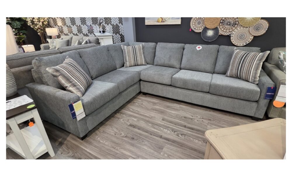 **Superstyle 7002 Sectional w/Queen Sofabed - Vance Graphite
