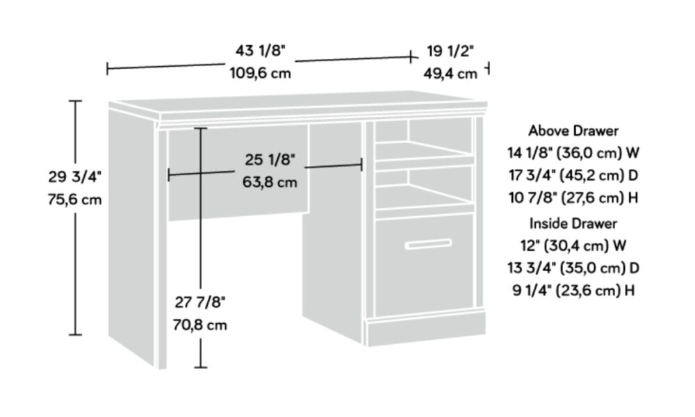 Prime Oak Desk w/File Drawer (433958) - Image 9