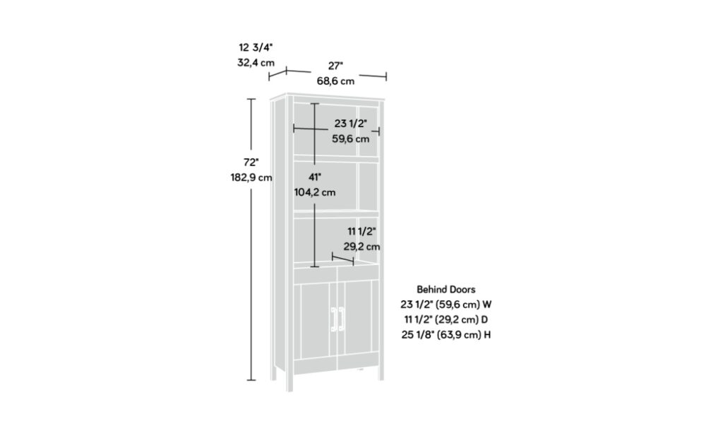 5 Shelf Bookcase with Doors (434879) - Image 10