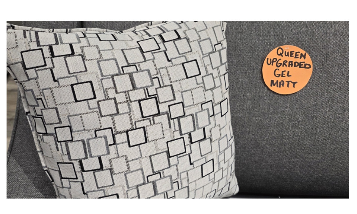 **Superstyle Rebecca Queen Sofabed w/Gel Mattress (628) - Livingston Dove - Image 2