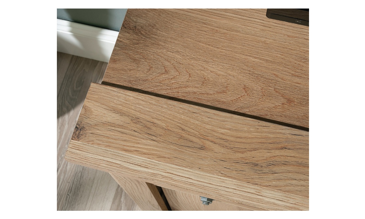 TV Credenza with Sliding Doors - Timber Oak (435104) - Image 4