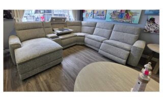 **Dani Power Reclining Sectional w/LHF Chaise - Rani Pewter