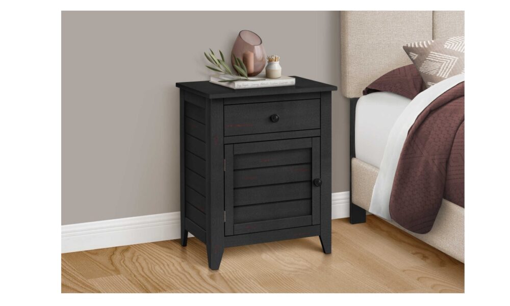 Antique Black End Table (I 3951) - Image 2