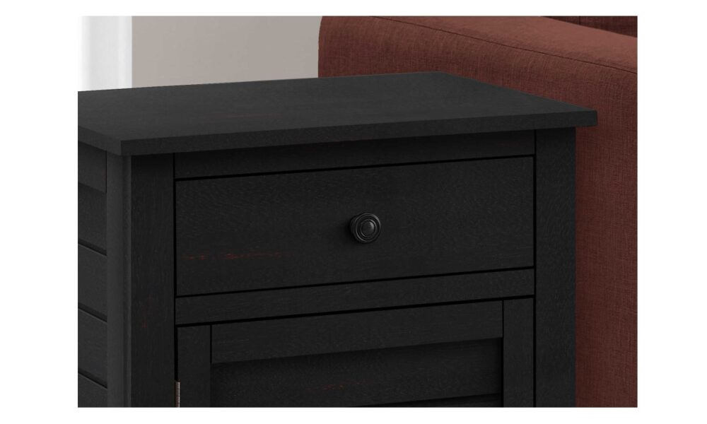 Antique Black End Table (I 3951) - Image 4