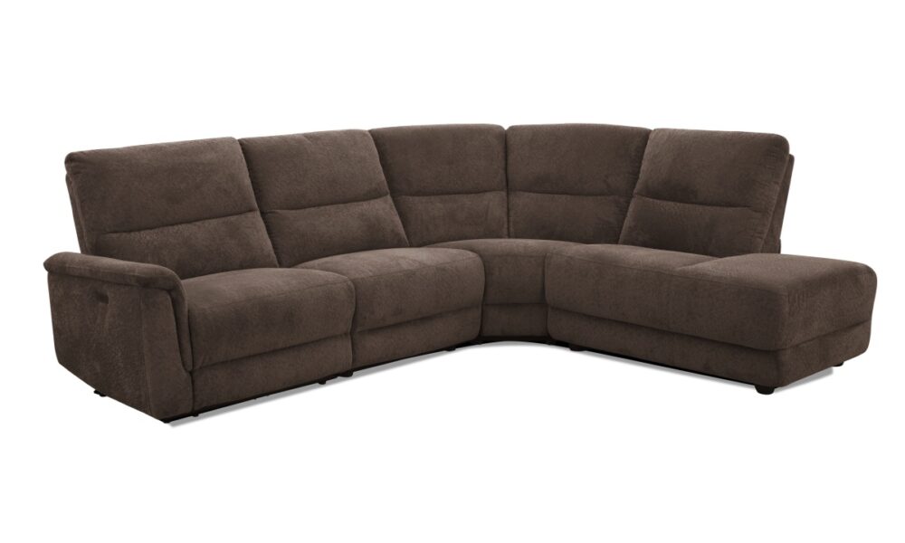 **Karina RHF Bumper Sectional - Cozy Chocolate (51210)