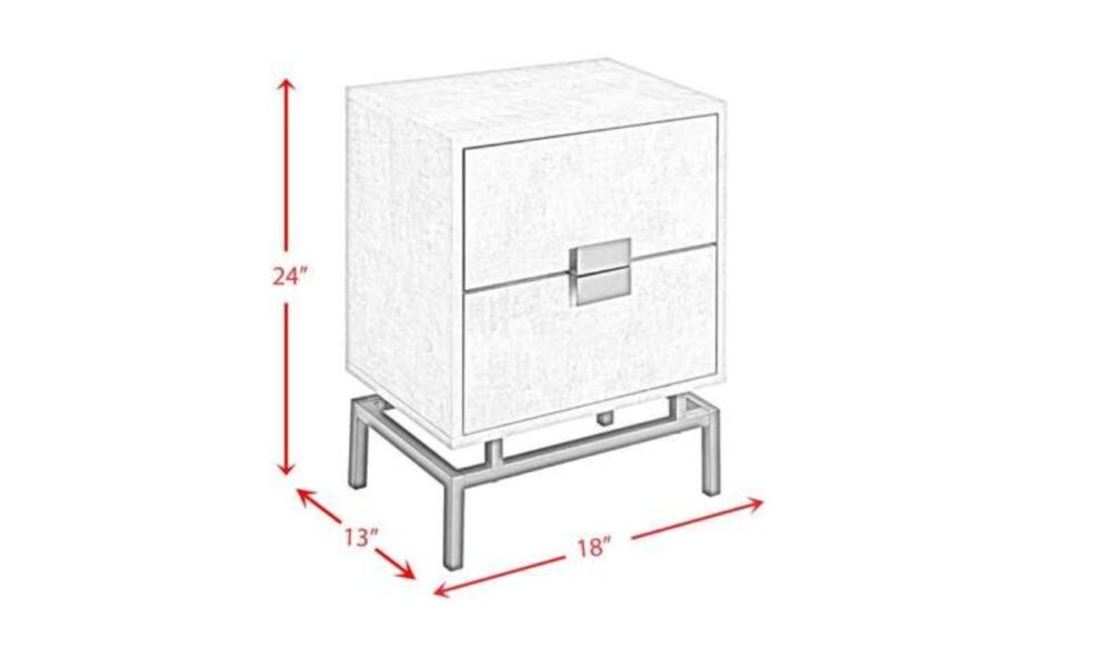 Lola Accent Nightstand - White/Black - Image 7
