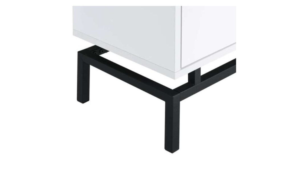Lola Accent Nightstand - White/Black - Image 5