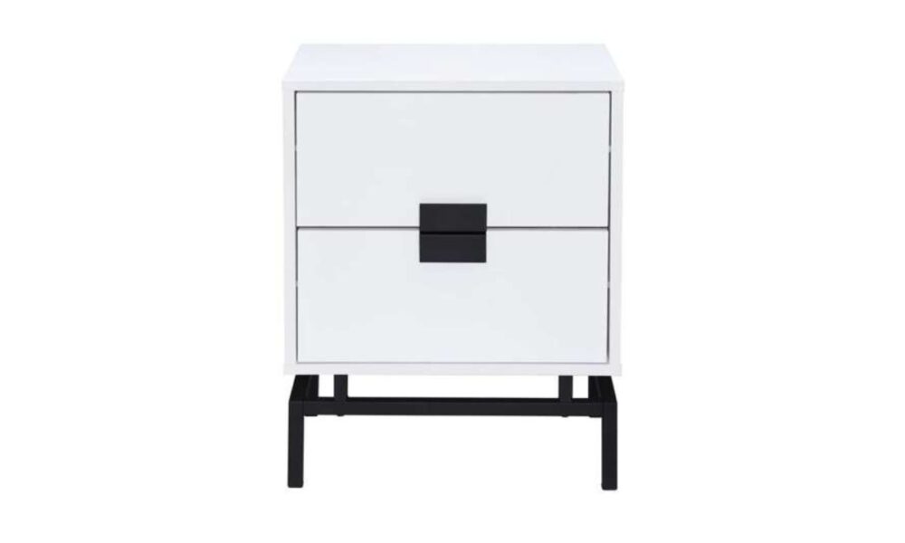 Lola Accent Nightstand - White/Black - Image 2