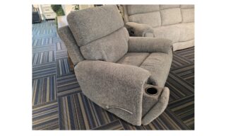 **Morgan Manual Swivel Glider Recliner - Duncan Smoke (70898)