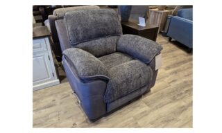 **Brentwood Manual Swivel Recliner - Paris Phantom/Aspen Ink