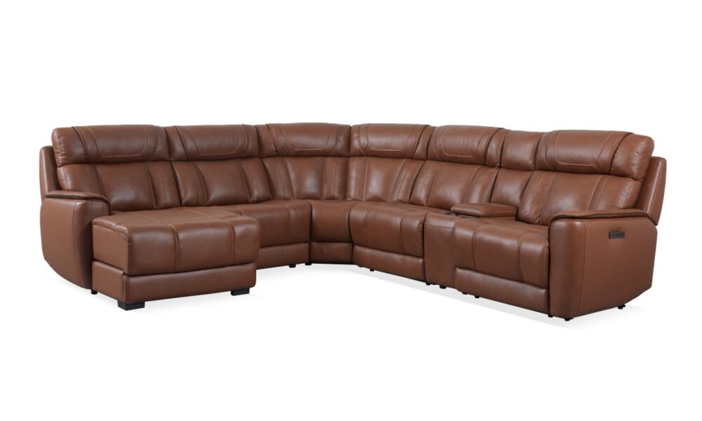 *Brielle Power Reclining Sectional w/LAF Chaise - Softee Walnut