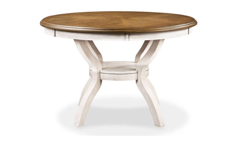*5 Piece Cori Round Dining Set - Bisque/Brown - Image 4