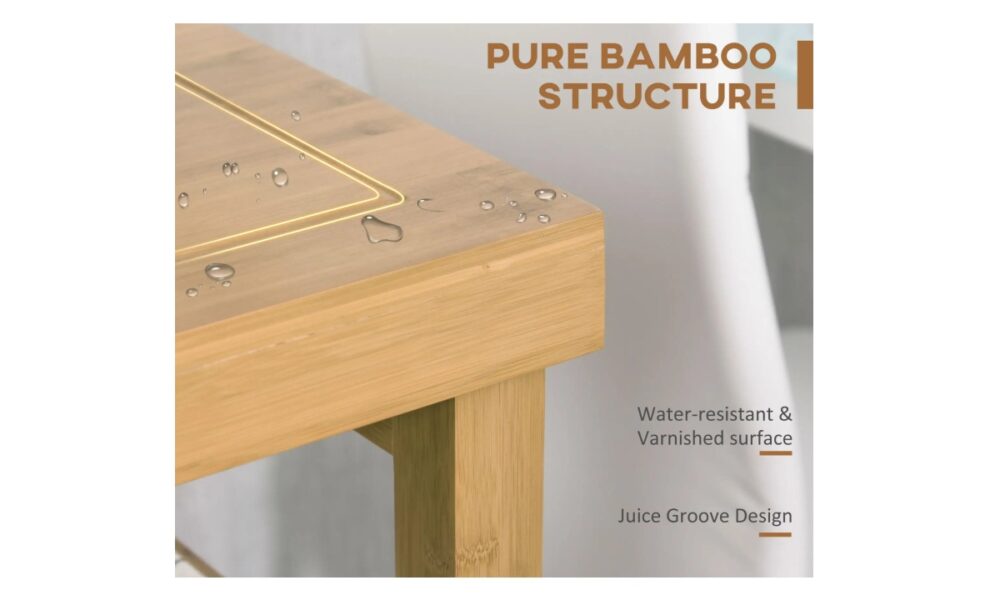 Rolling Kitchen Cart - Bamboo - Image 6