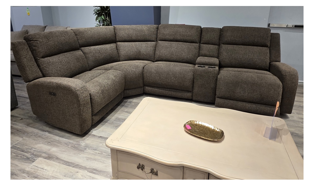 **Highland 5 Pc Power Sectional - Hyde Park Earth (71218M)