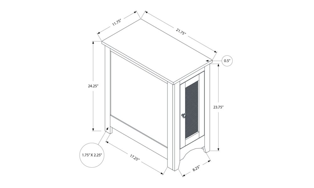 Washed Grey End Table (I 3996) - Image 5