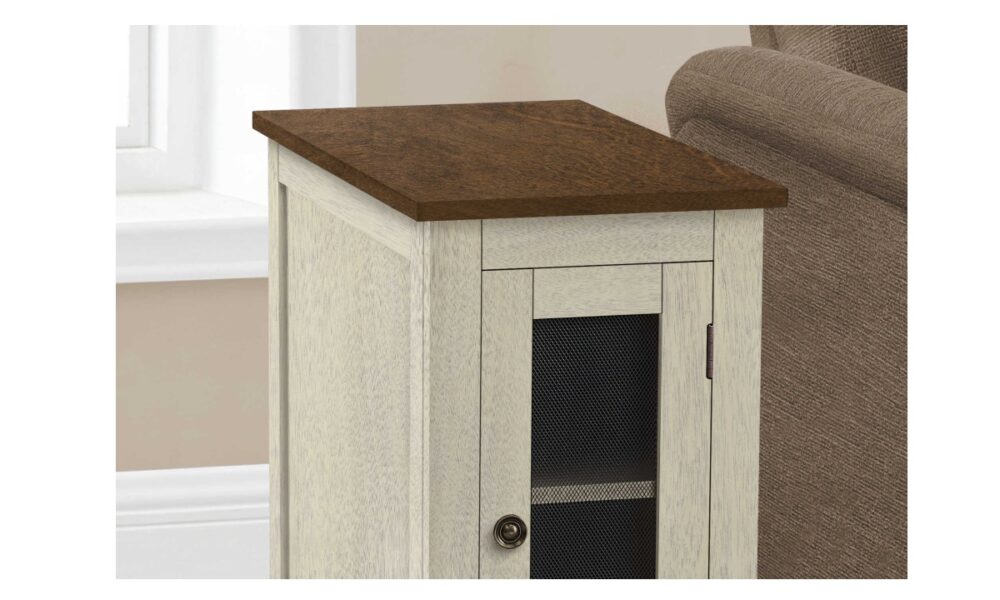 Antique White/Espresso End Table (I 3966) - Image 4