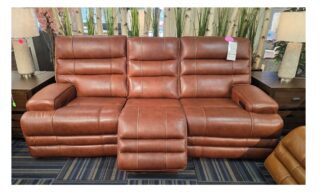 **Kendrick Zero Gravity Power Sofa w/Lumbar - Softee Chestnut