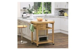 Rolling Kitchen Cart - Bamboo