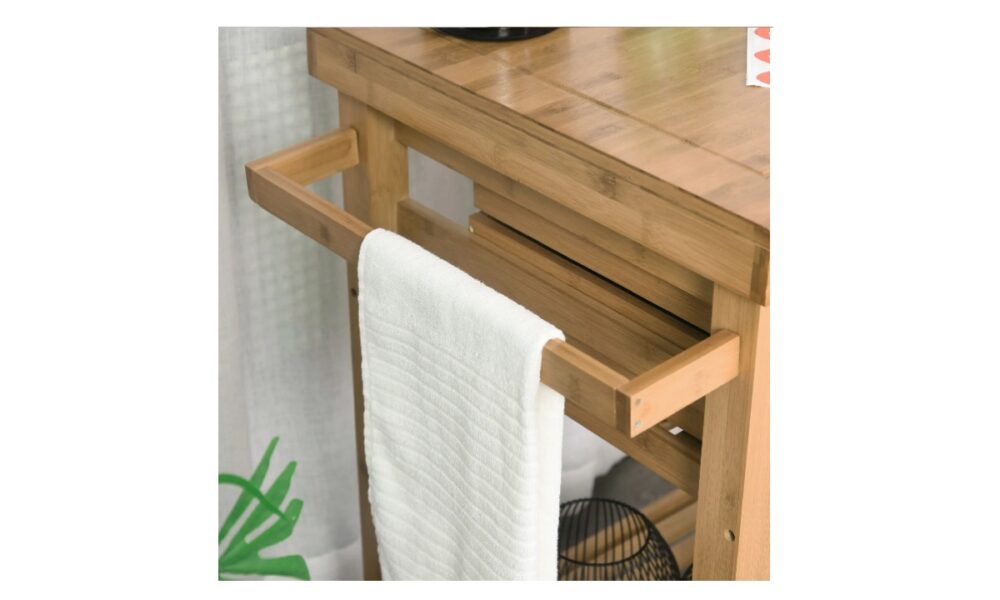 Rolling Kitchen Cart - Bamboo - Image 5
