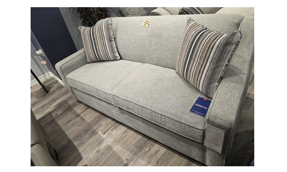 **Superstyle Rebecca Double Sofabed w/Gel Mattress (628) - Albi Platinum