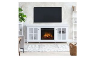 Norwell Media Fireplace - White