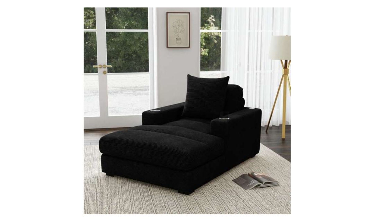 *Arizona Chaise - Steno Black