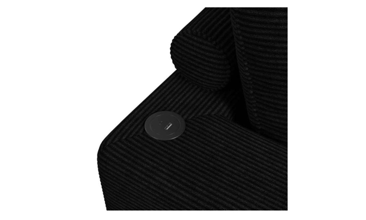 *Arizona Chaise - Steno Black - Image 2