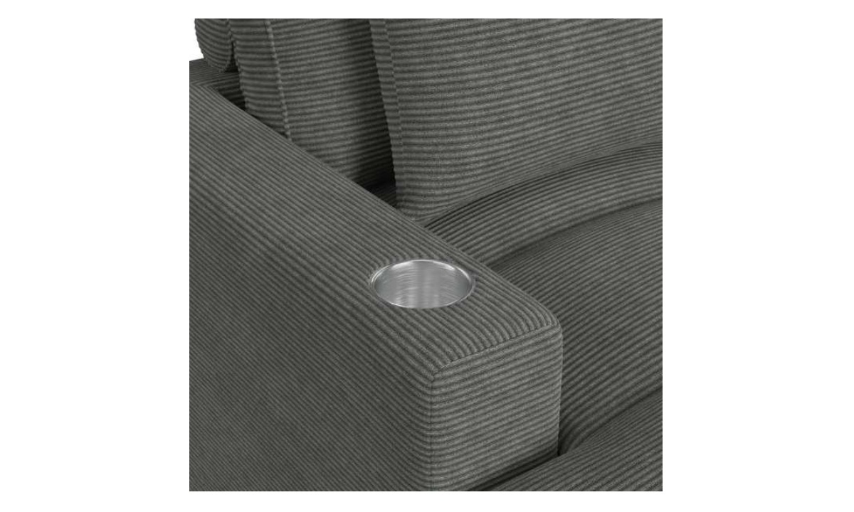 *Arizona Chaise - Steno Charcoal - Image 3