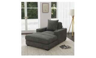 *Arizona Chaise - Steno Charcoal