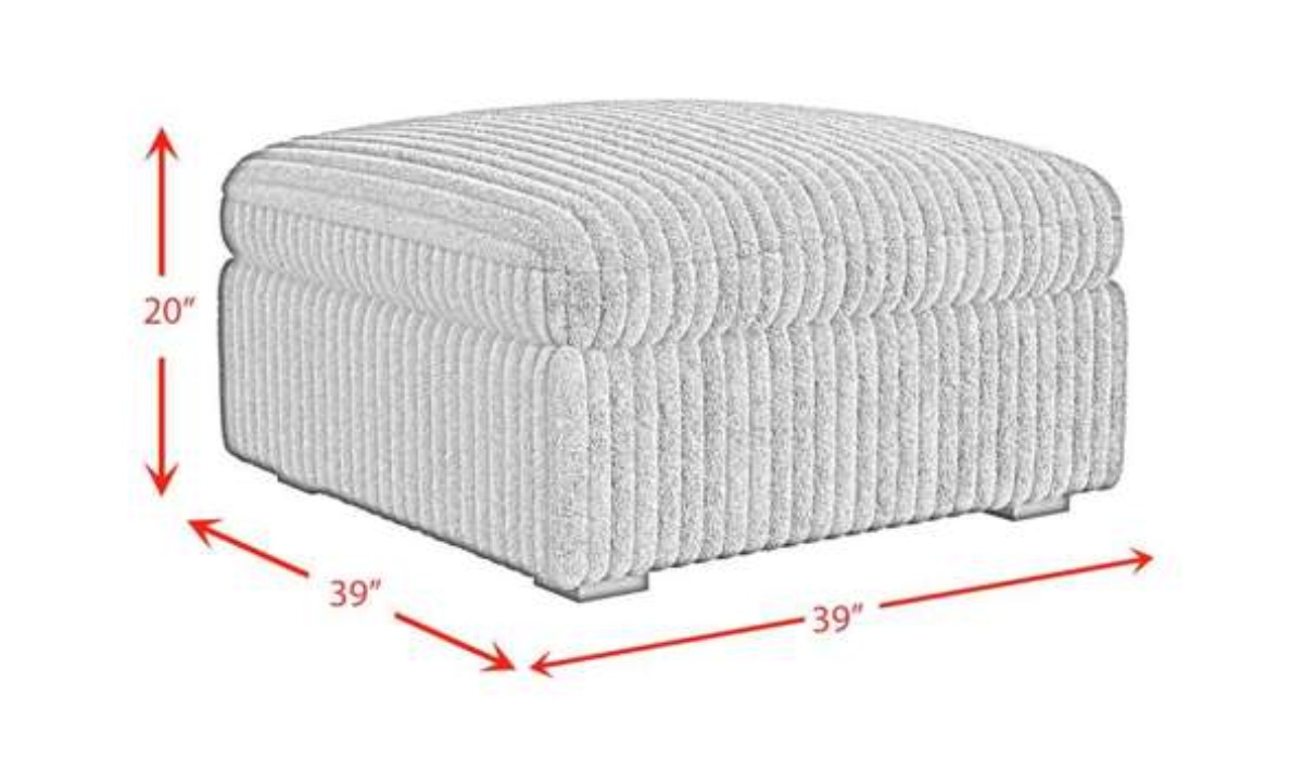 Esprit Ottoman - Grand Cord Charcoal - Image 4