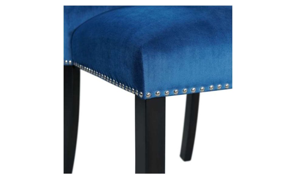 Francesca Counter Dining Chairs - Blue Velvet - Image 3
