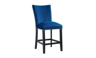 Francesca Counter Dining Chairs - Blue Velvet