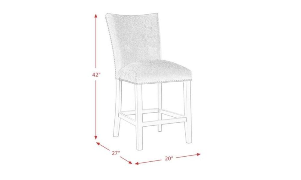 Francesca Counter Dining Chairs - Blue Velvet - Image 4