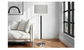 Floor Lamp Nickel Metal  (I 9748)