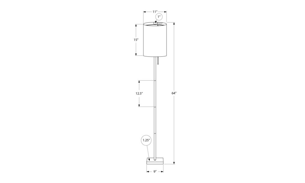 Floor Lamp Black Metal  (I 9758) - Image 3
