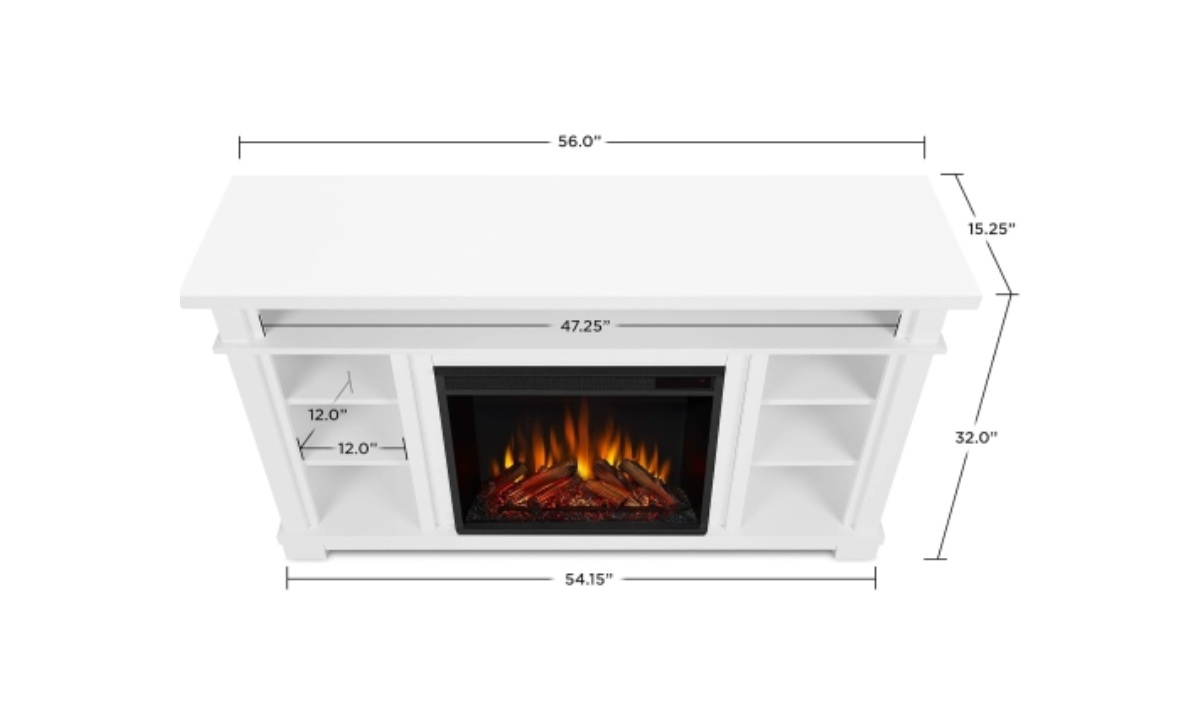 Belford Mantel Fireplace - White - Image 3
