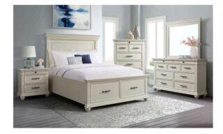 6 PC Slater Bedroom Set - Antique White